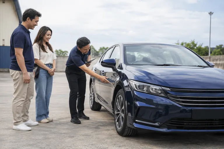 Pemerhatian panel sisi kereta pegun